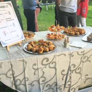 assortiment de bouchées pour apéritif de mariage