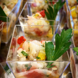 Assortiment de verrines pour cocktail dinatoire