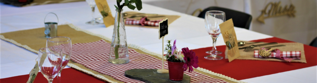 décoration pour mariage thème champêtre et repas traiteur