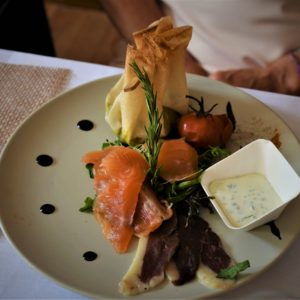 Assiette d'entrée Terre & riviére d'Ariége